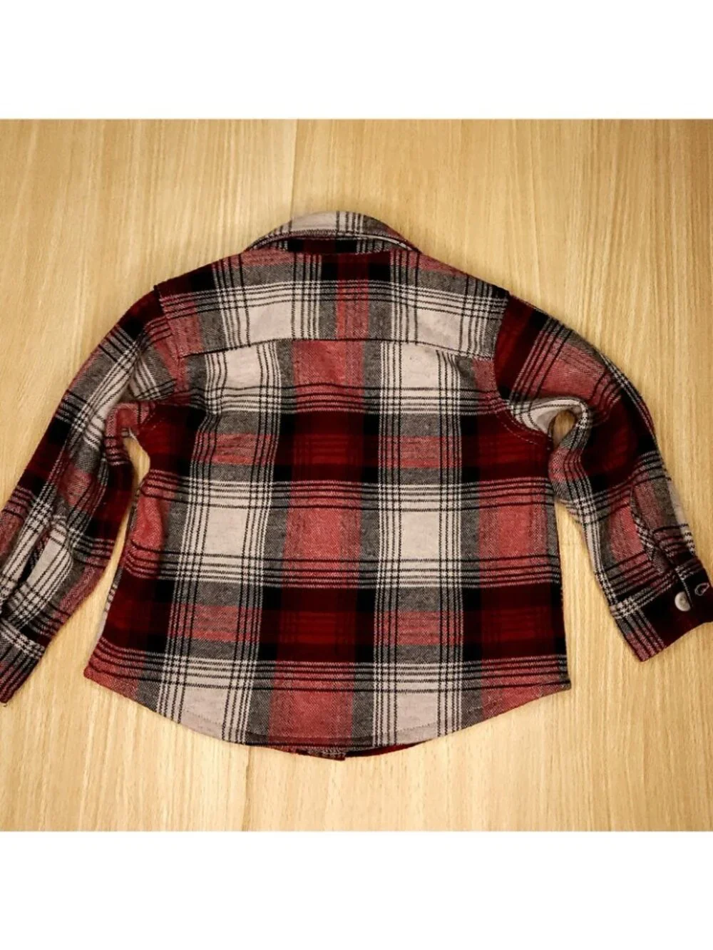 The Children's Place Toddler Boys Red Plaid Soft Shacket 12-18 Months
